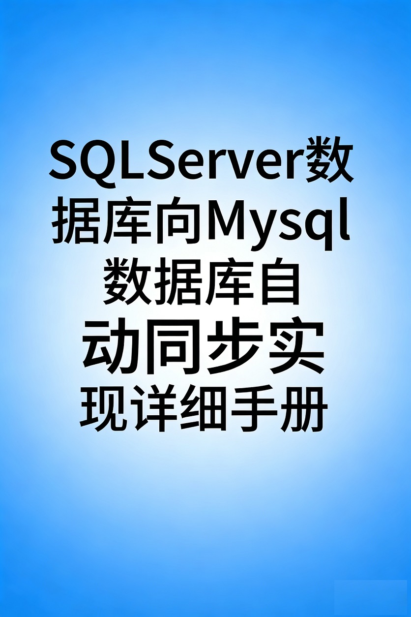 SQLServer数据库向Mysql数据库自动同步实现详细手册